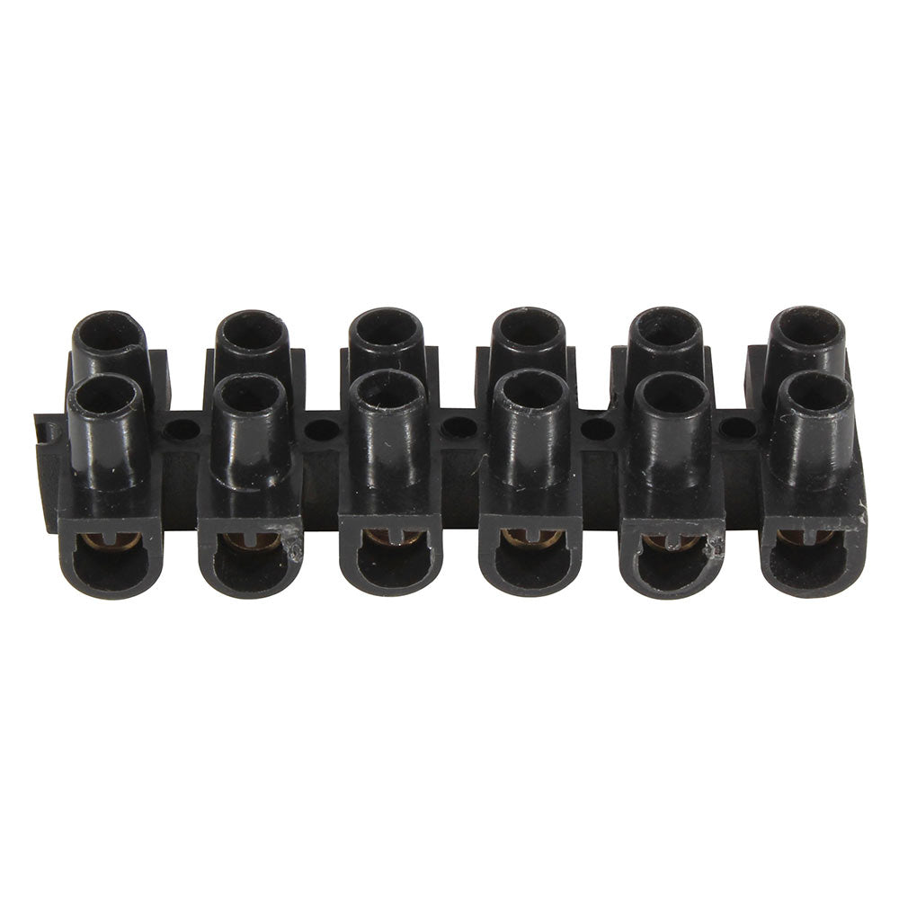 Eurolux Black Connector Block 15A 12 Terminals -