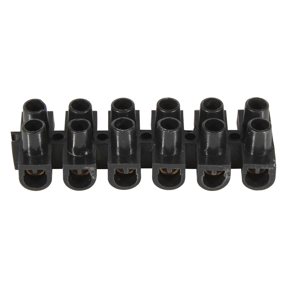 Eurolux Black Connector Block 15A 12 Terminals -