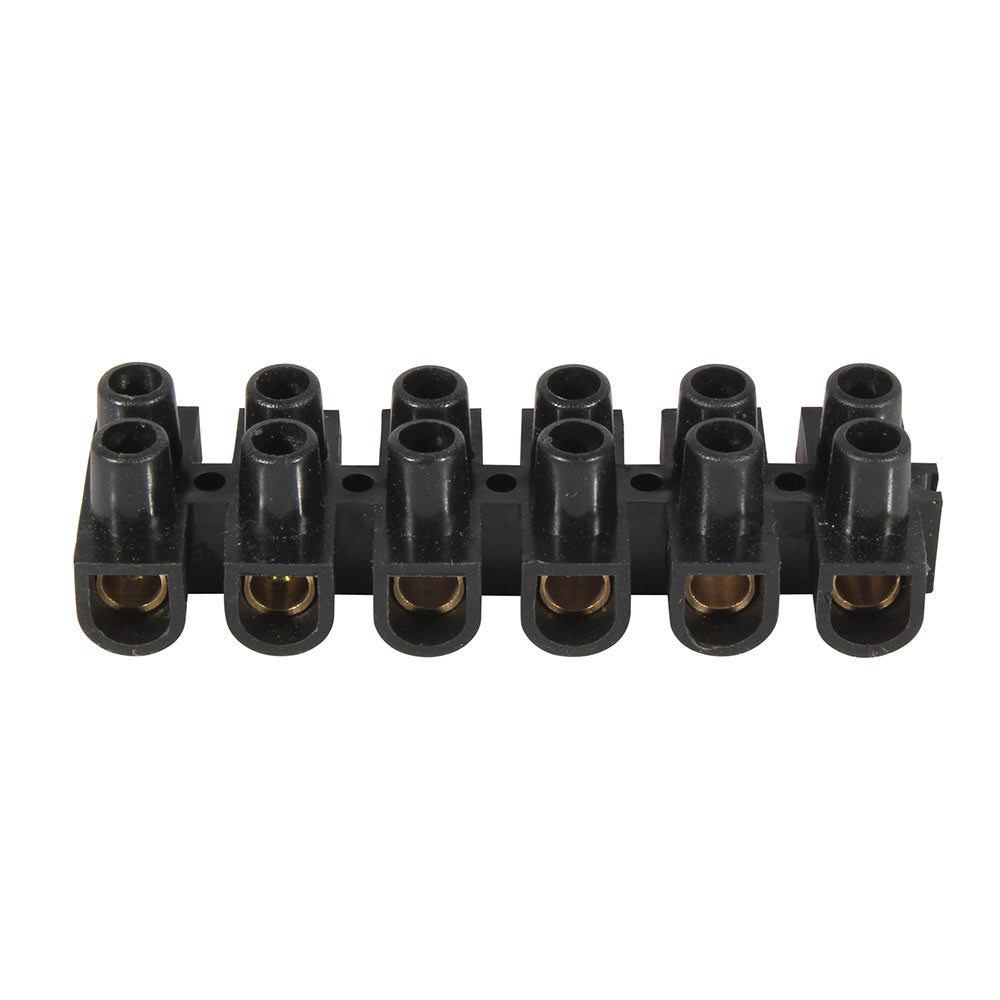 Eurolux Black Connector Block 30A 12 Terminals -