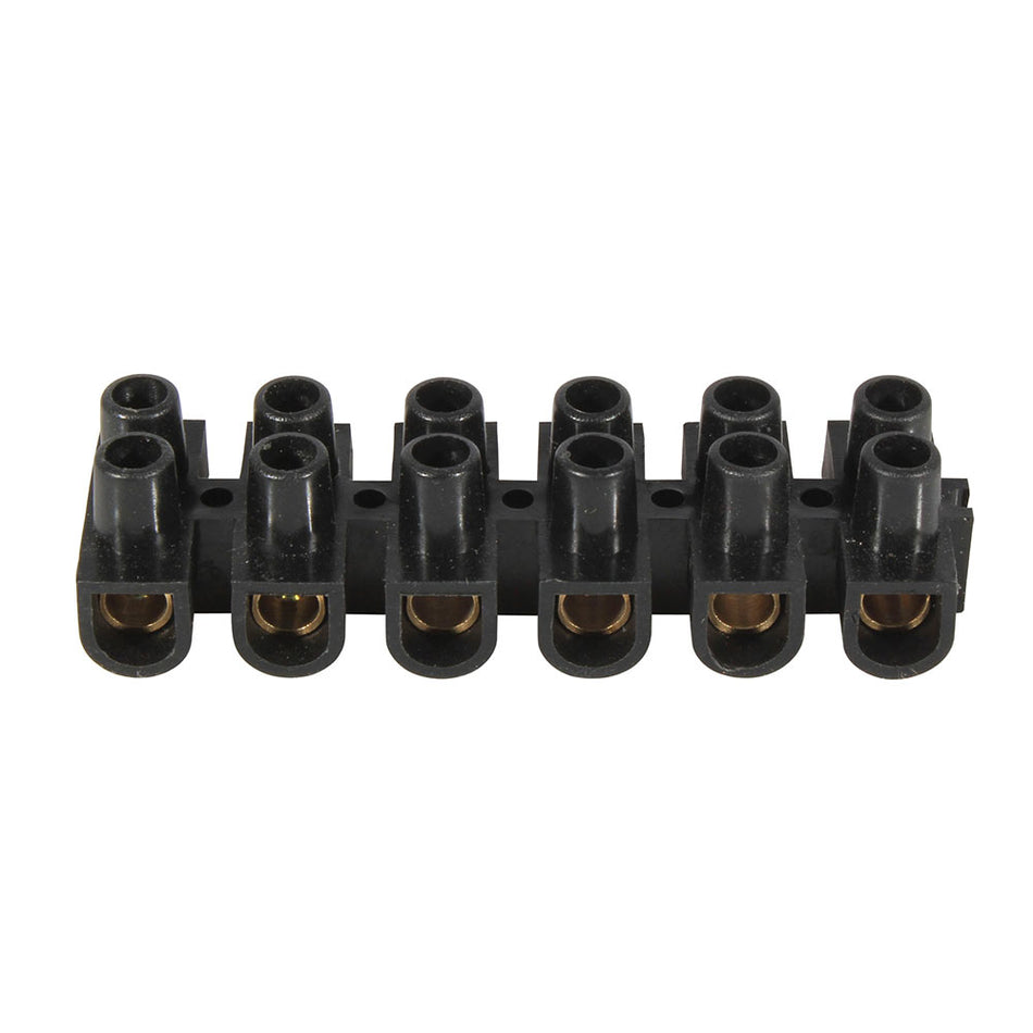 Eurolux Black Connector Block 30A 12 Terminals -