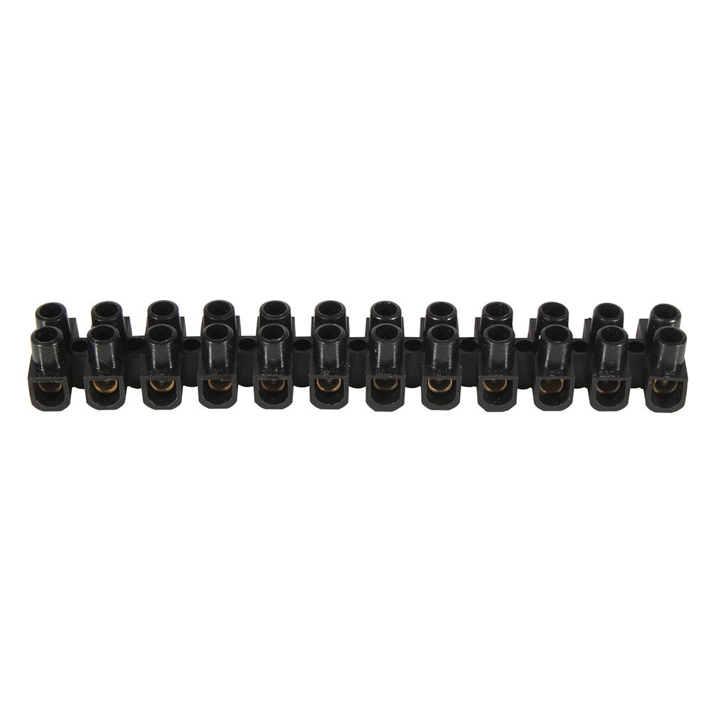 Eurolux Black Connector Block 5A 12 Terminals -