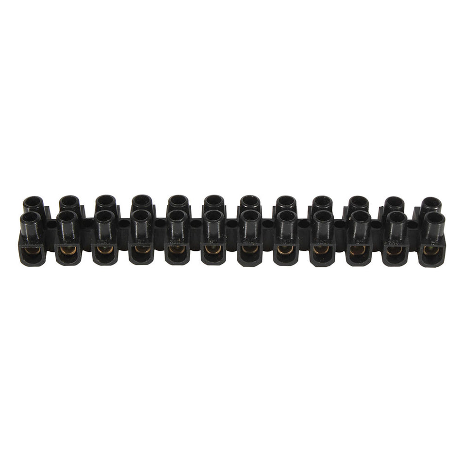 Eurolux Black Connector Block 5A 12 Terminals -
