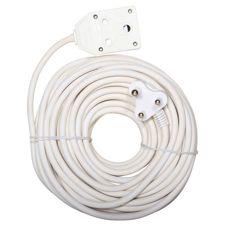 Eurolux Extension Lead 1.5mm 20 Meter White -