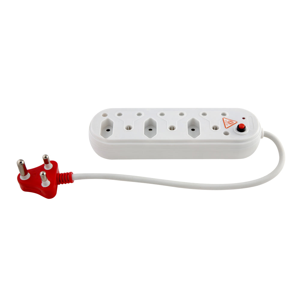 Eurolux Multi-Plug 6 Way 3 x 16Amp 3 x 5Amp With Overload & Surge Protection -