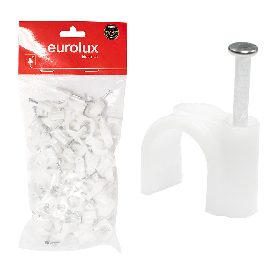 Eurolux Cable Clips Round 12.0mm 100pc -