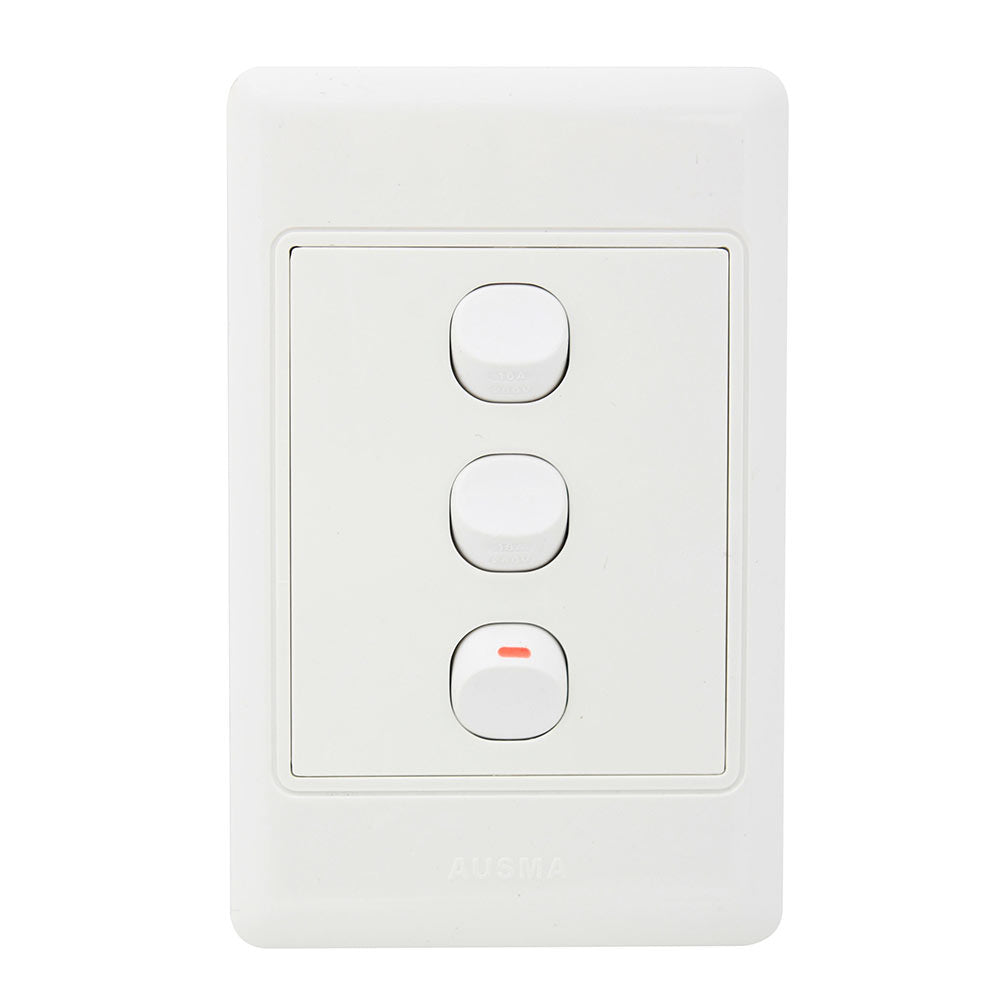 Eurolux Switch 3 Lever 1 Way Complete -
