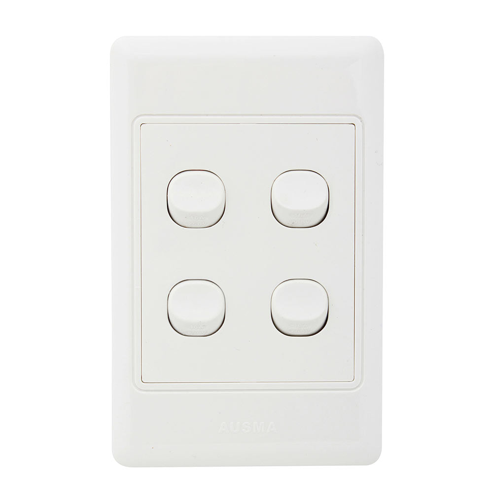 Eurolux Switch 4 Lever 1 Way Complete -