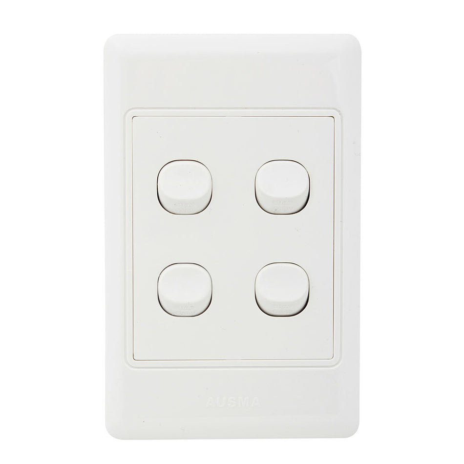 Eurolux Switch 4 Lever 1 Way Complete -