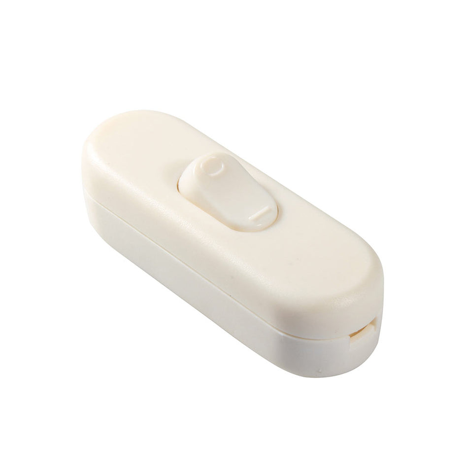 Eurolux Plastic Inline Rocker Switch White -