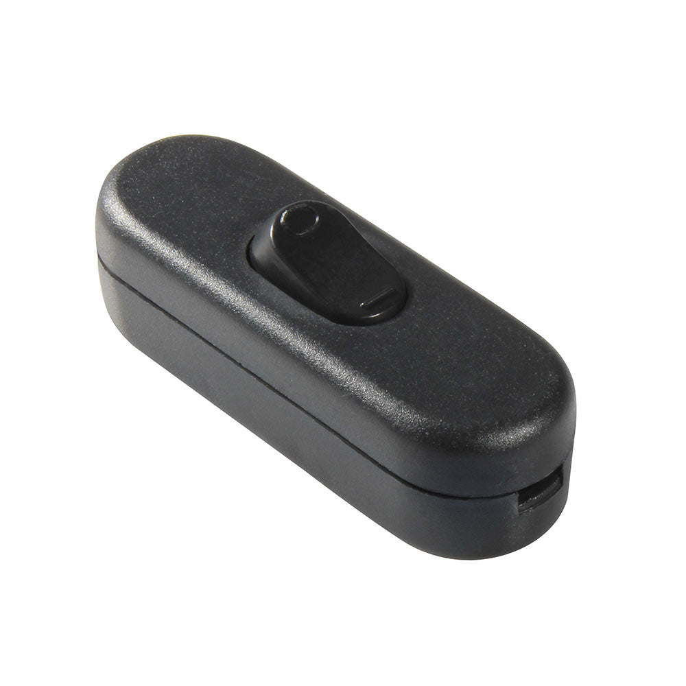 Eurolux Plastic Inline Rocker Switch Black -