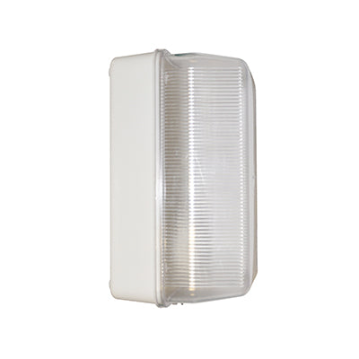 Radiant Bulkhead Polycarbonate Rectangular B22 White -