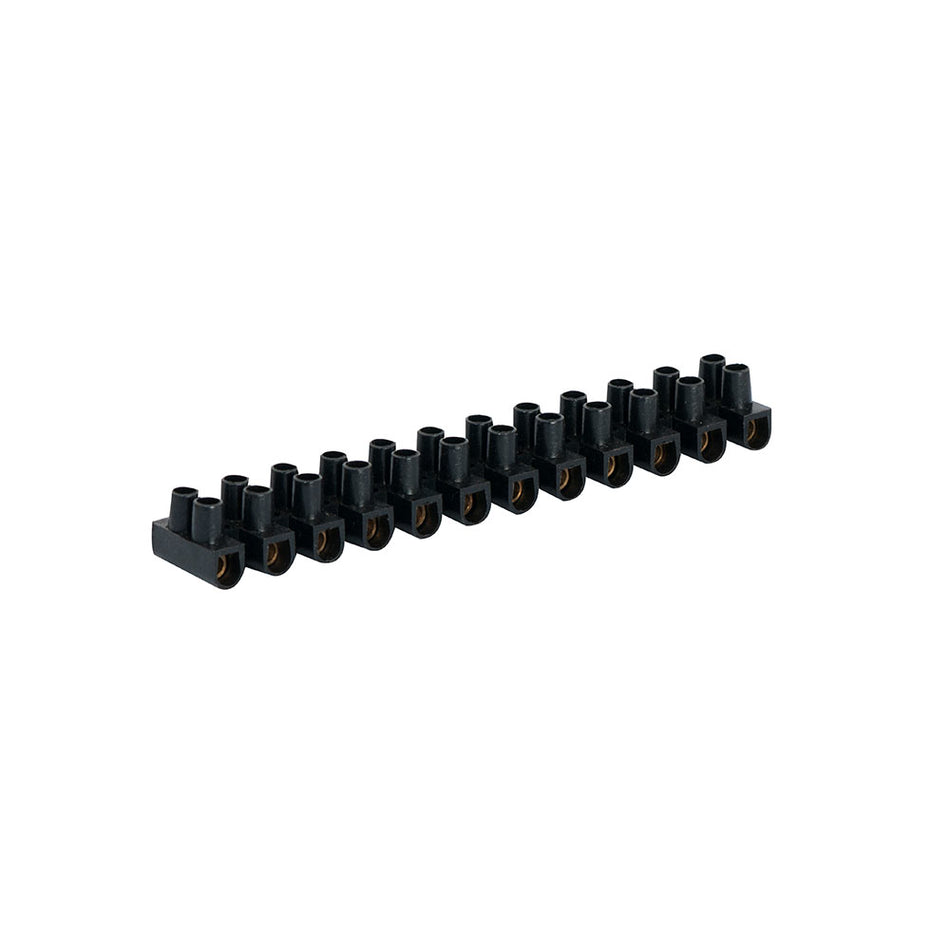 Eurolux Black Connector Block 10A 12 Terminals -