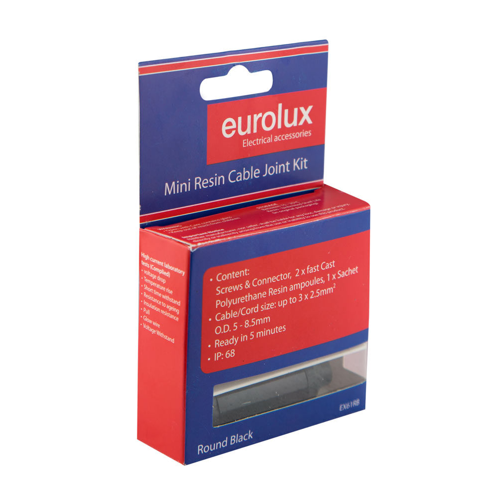 Eurolux Cable Joint Kit  3X2.5MM Round Black -