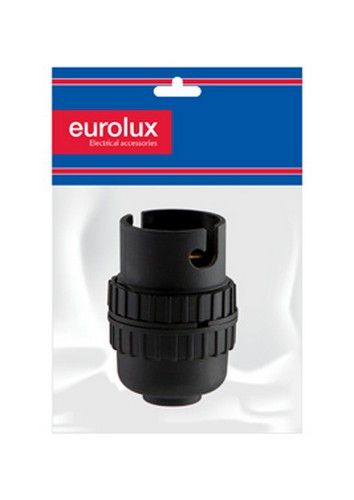 Eurolux Lampholder BC PVC Black 10mm -