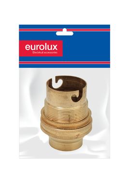 Eurolux Batten Lamp Holder B22 Brass 20mm -