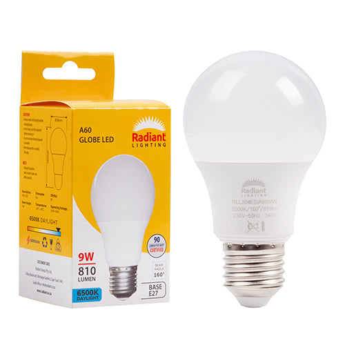 Radiant Lamp A60 LED 9w E27 6500K Daylight -