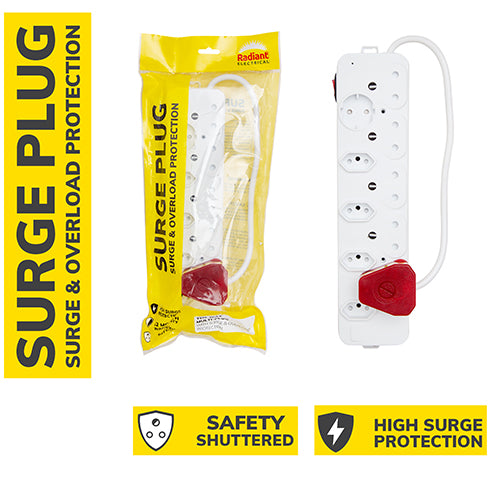 Radiant Multi-Plug 10 Way With Surge Overload Protection -