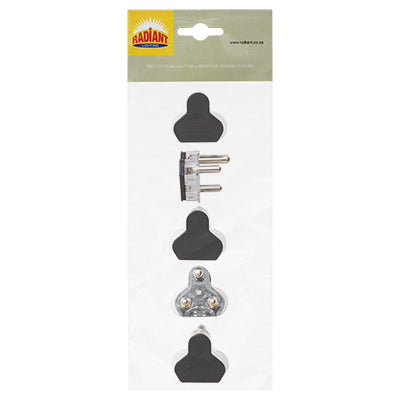 Radiant Plug Top 16Amp 3Pin Black 5Pc -