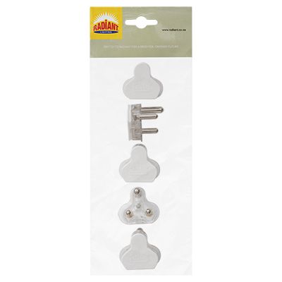 Radiant Plug Top 16Amp 3Pin White 5Pc -