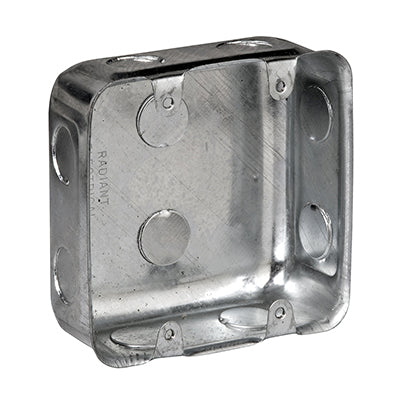 Radiant Wall Box 100x100mm Galvanised -
