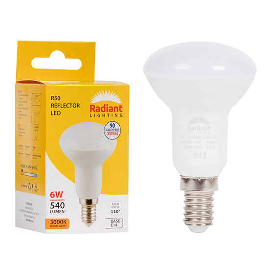 Radiant Lamp R50 Reflector LED 6w E14 3000K 540Lm Warm White -