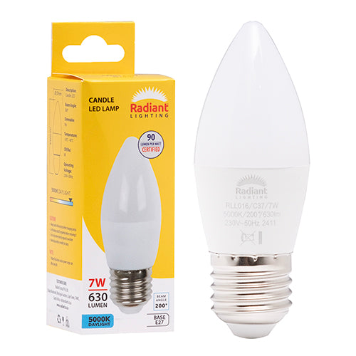 Radiant Lamp Candle Frosted LED 7w E27 5000K 735Lm Daylight -