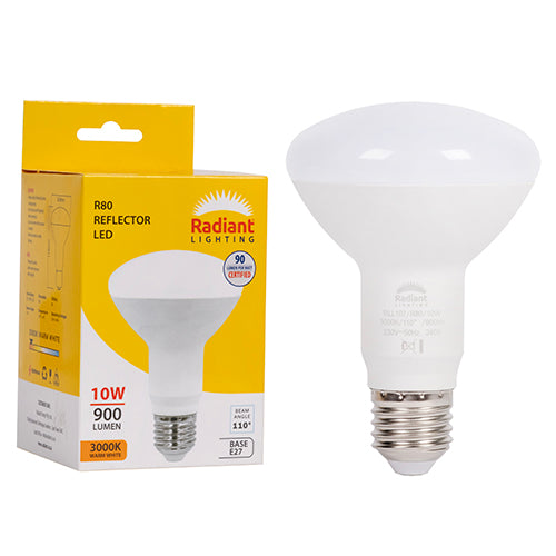 Radiant Lamp R80 Reflector LED 10w E27 3000K 900Lm Warm White -