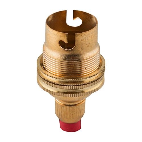 Eurolux Lampholder B22 Cordgrip Brass H/C -