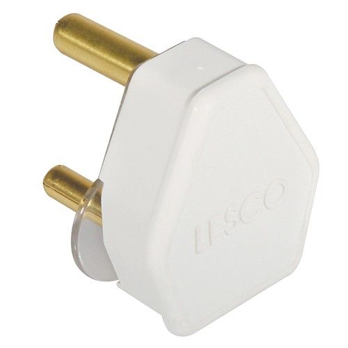 Eurolux Plug Top Nylon 3 Pin Hollow 16A White -