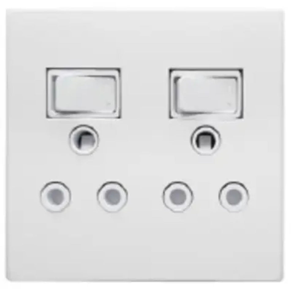 Wall Plug Socket 16Amp Double 4x4 -