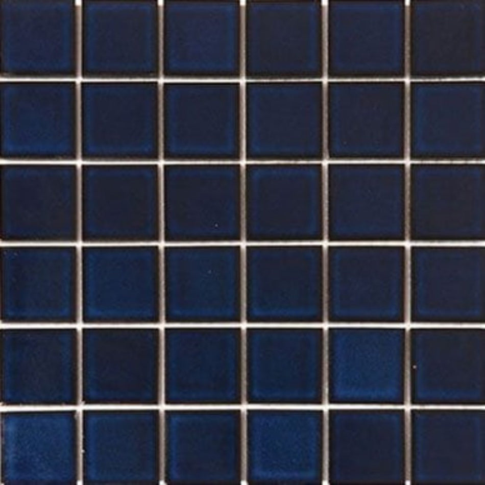 Falcon Mosaic Tile Porcelain Glazed Cobalt Blue 48mm