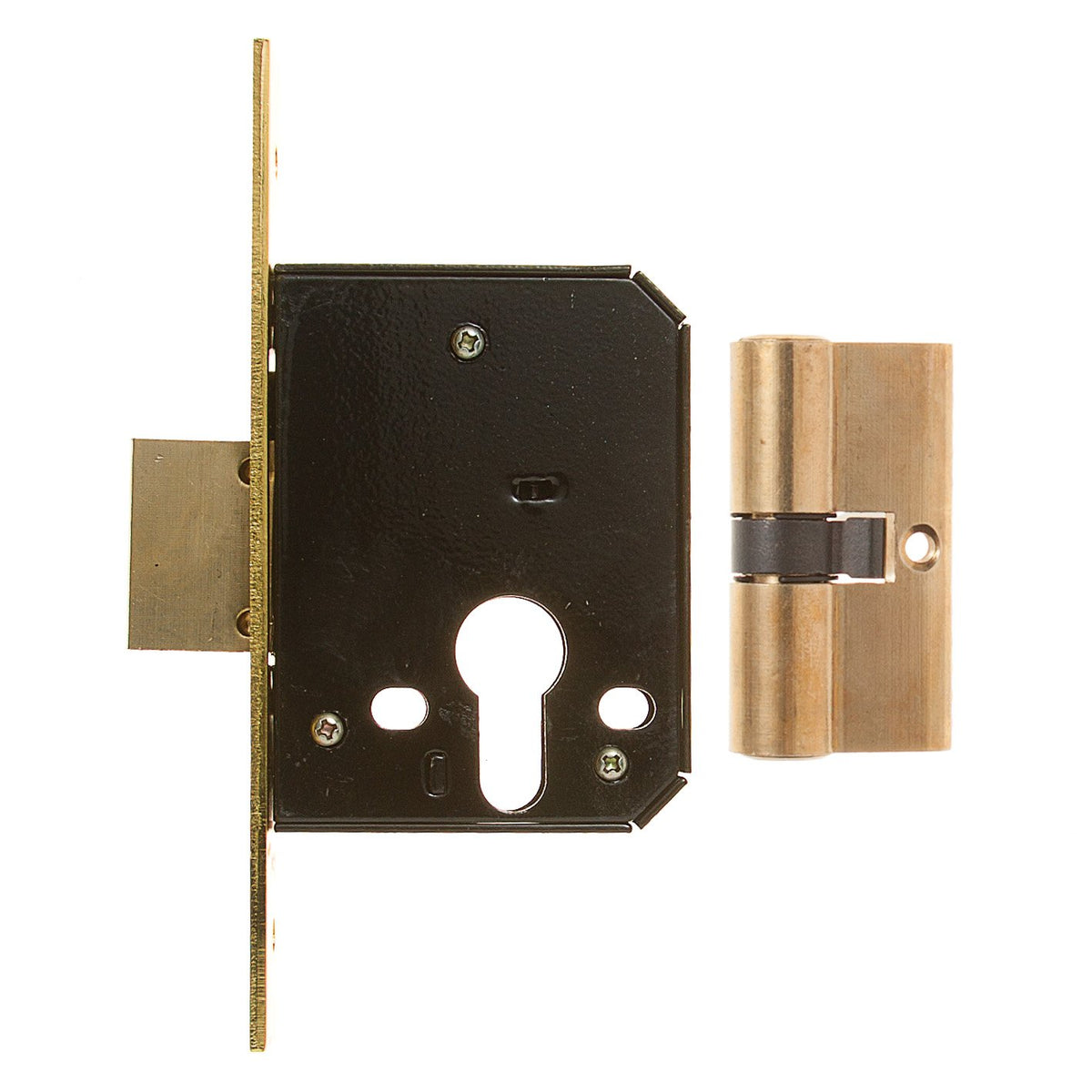 L&B Security Gate Deadlock Cylinder 40mm Brass Plated