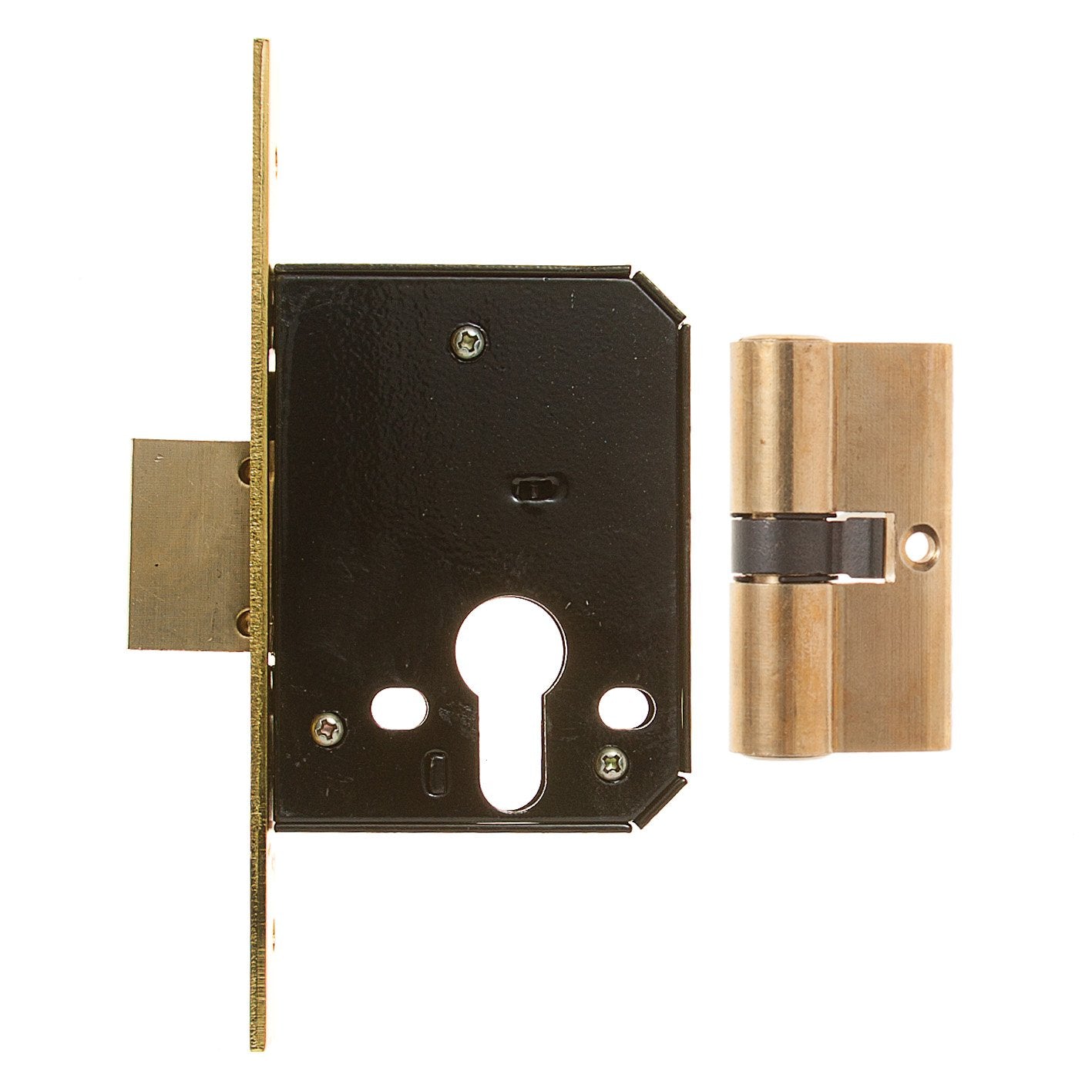 L&B Security Gate Deadlock Cylinder 40mm Brass Plated