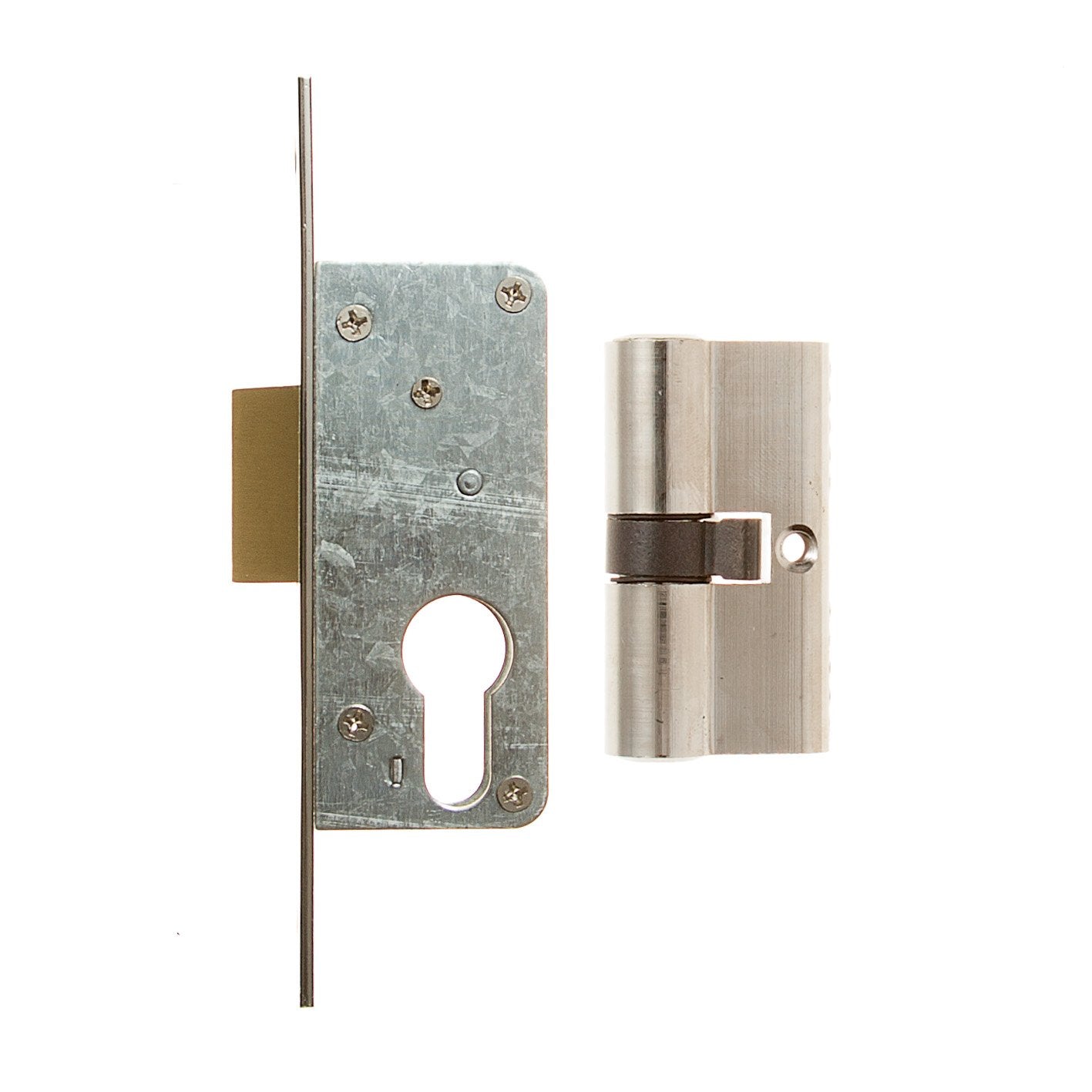 L&B Security Gate Lock Latch + Cylinder 25mm