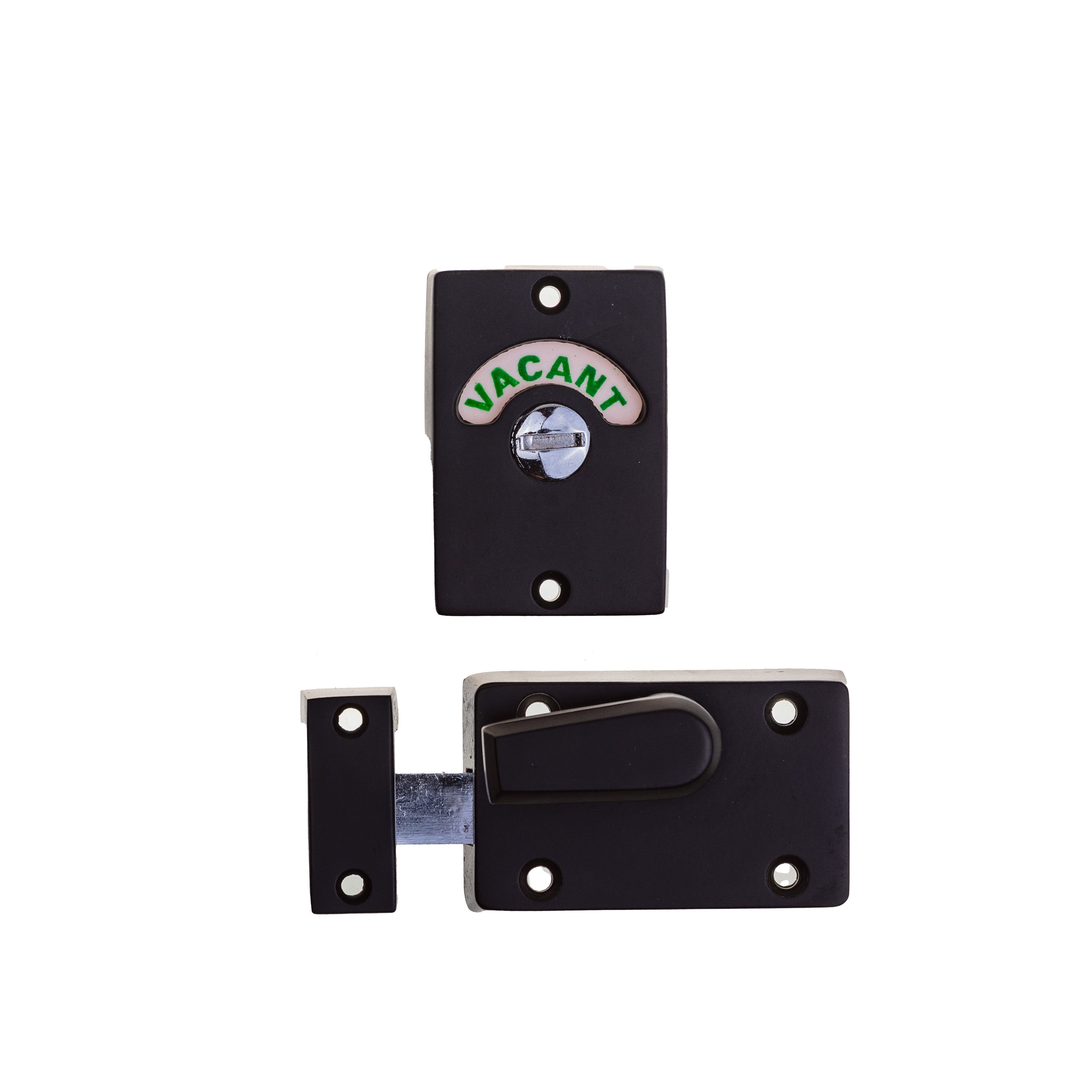 L&B Toilet Door Indicator Bolt Lock Black
