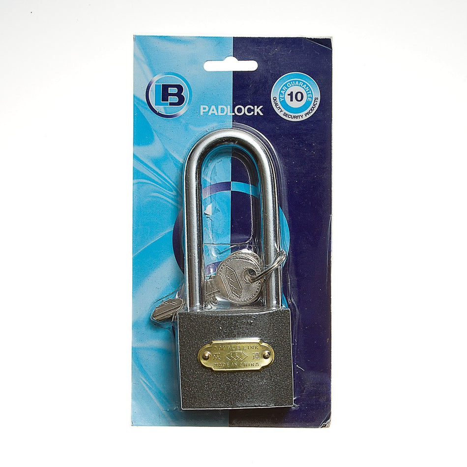 LB Padlock Iron L/shackle 50mm 1'S