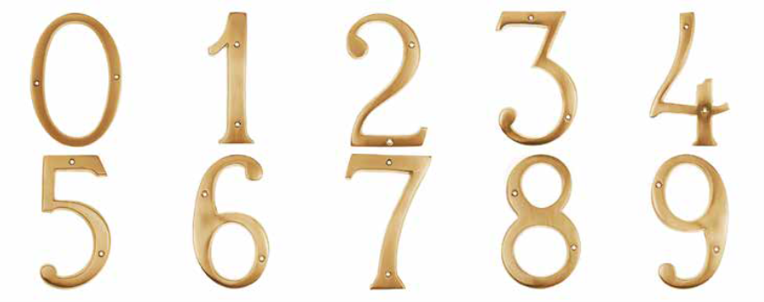 Brass Number 150mm 1