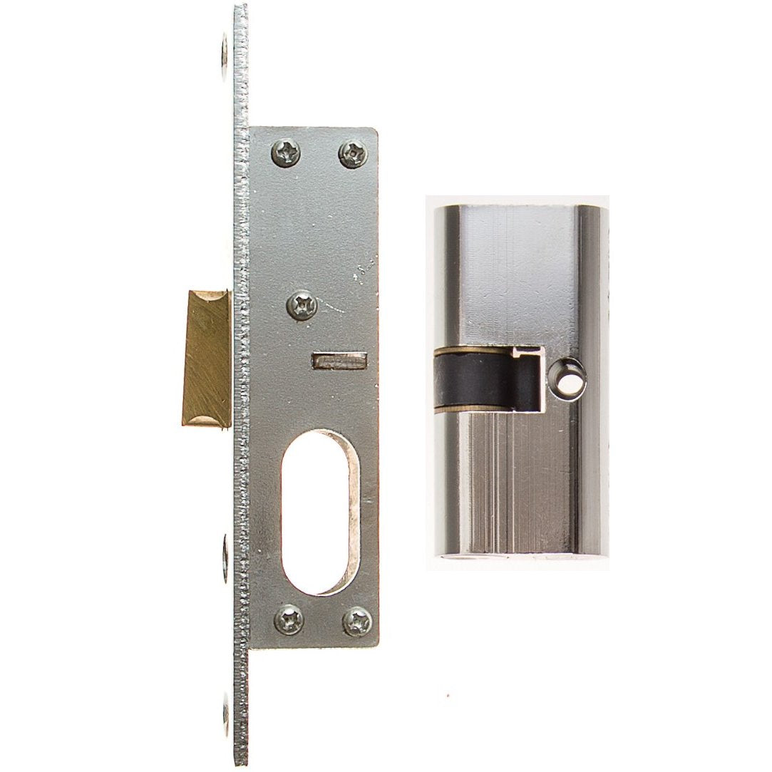 L&B Security Gate Lock Latch + Cylinder 15mm