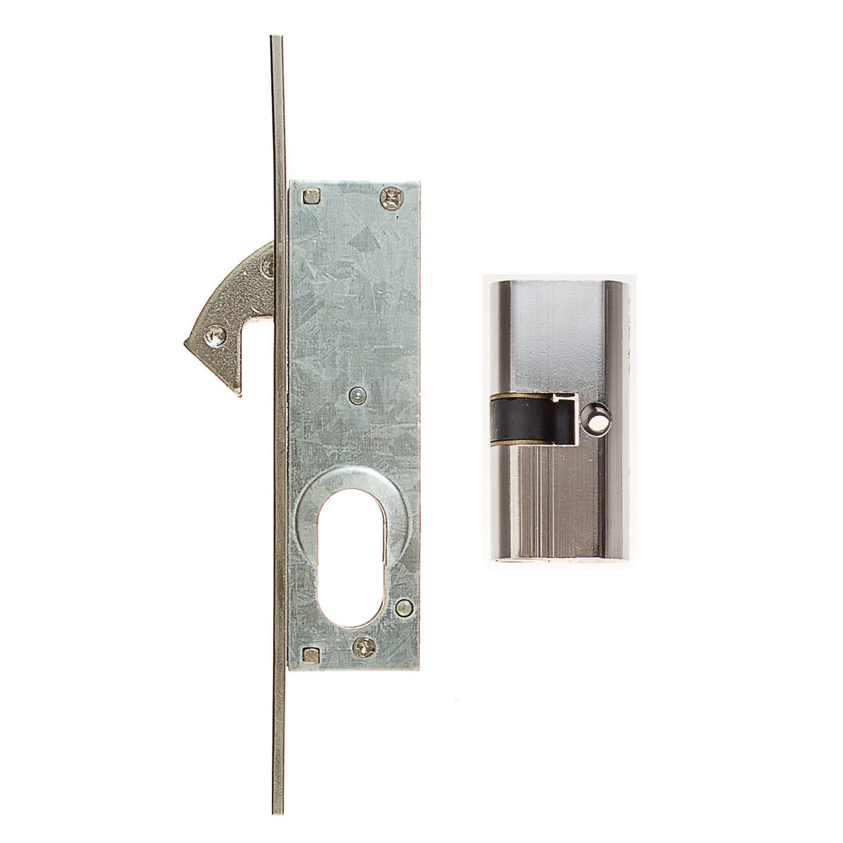 L&B Security Gate Sliding Door Lock Hook+Cylinder 15mm