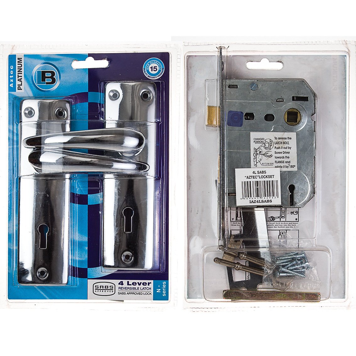 L&B Lockset Aztec SABS 4 Lever