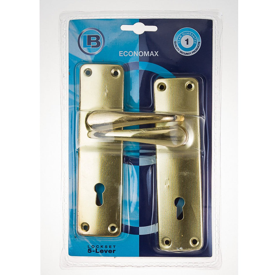 L&B Lockset Mortice Economax SABS Brass Plated