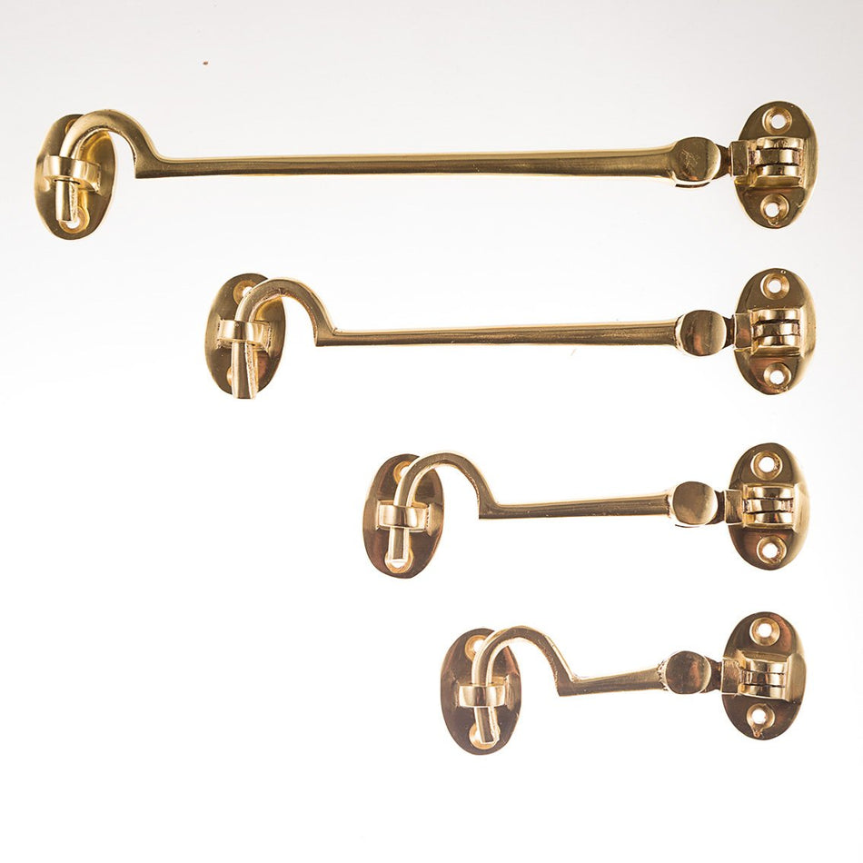 L&B Cabin Hook Brass Plated