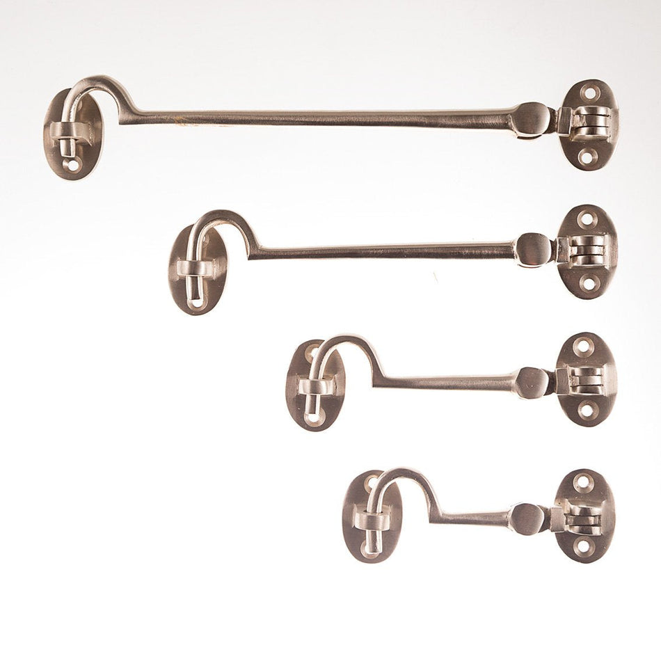 L&B Cabin Hook Satin Nickel Plated 200mm