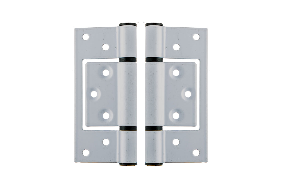 L&B Hinge Sinkles Aluminium 100mm 2Pc White