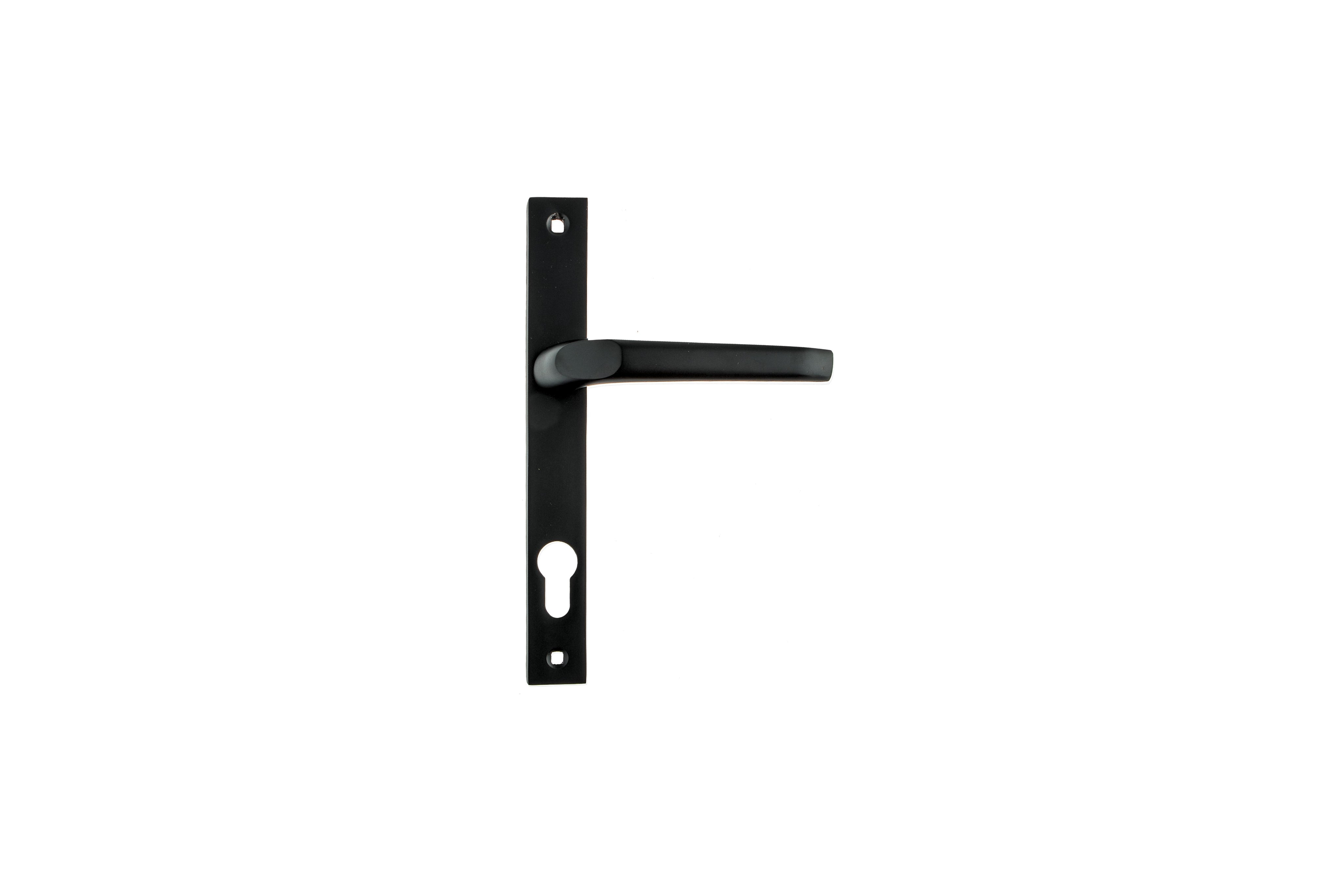 L&B Handle Aluminium Door Cylinder Black Black
