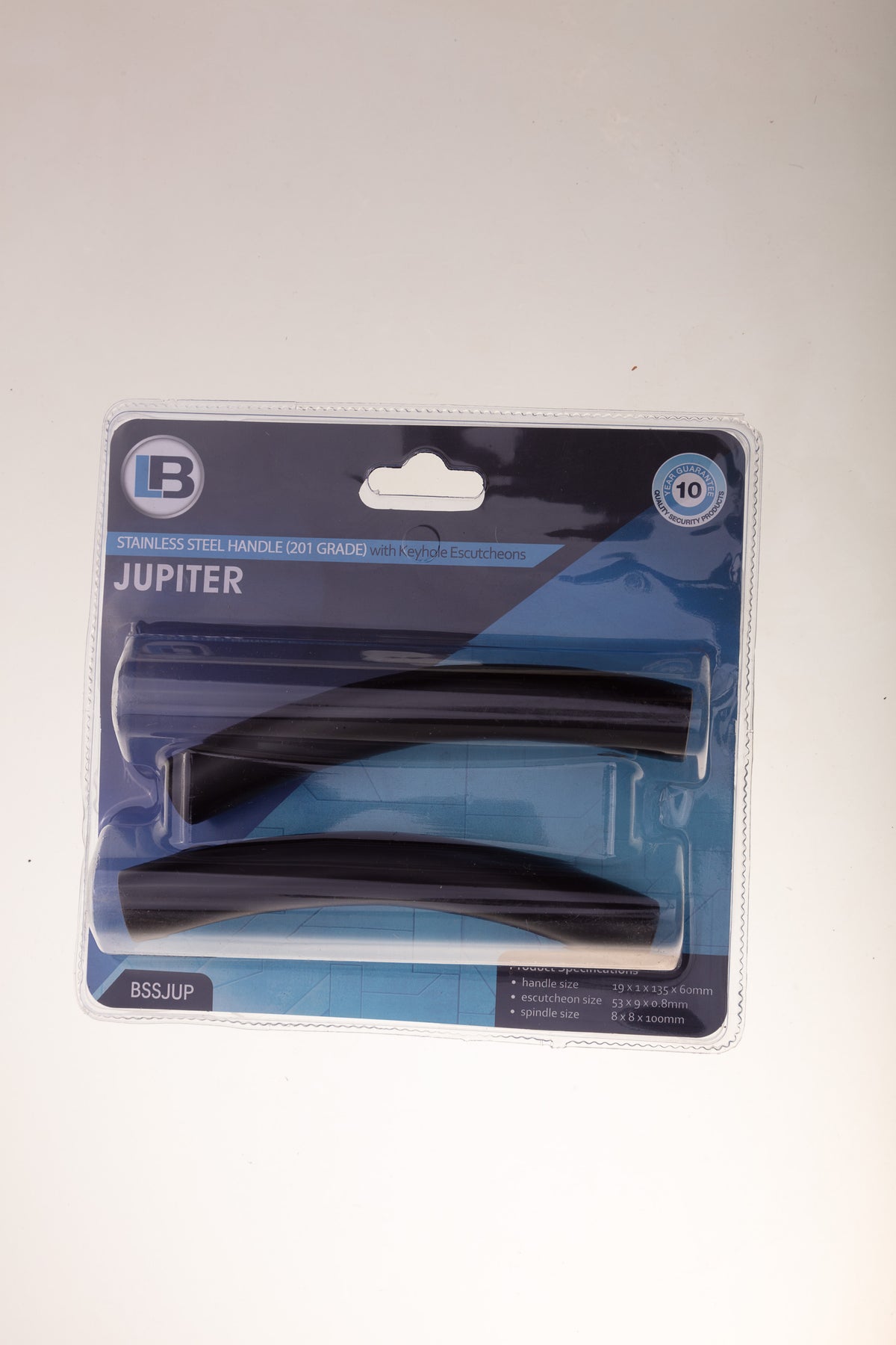 L&B Door Handle Black Stainless Steel Jupiter
