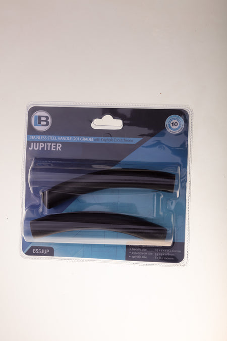 L&B Door Handle Black Stainless Steel Jupiter