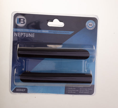 L&B Door Handle Black Stainless Steel Neptune
