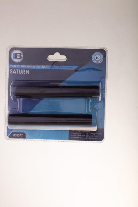 L&B Door Handle Black Stainless Steel Saturn