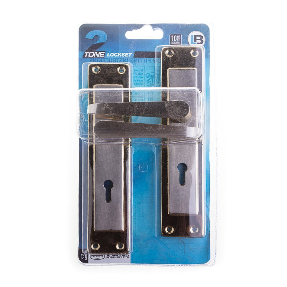 Generic Lock Handle 2tone Bp/sn Plain Key 1'S